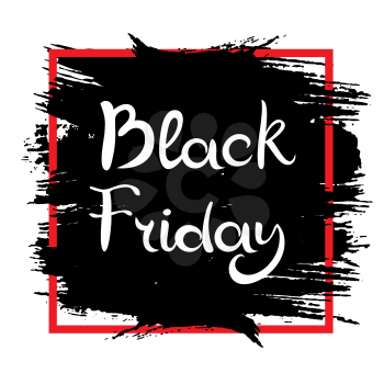 Black Friday. Lettering. Artistic Text Banner. Template for banner or poster.