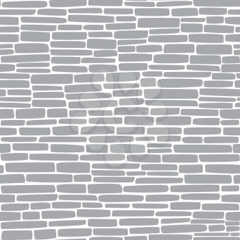 Seamless pattern. Texture of narrow long gray bricks. Stone wall. Texture for print, wallpaper, home decor, textile, package design