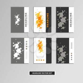 Vector cover book with colorful abstract spots.