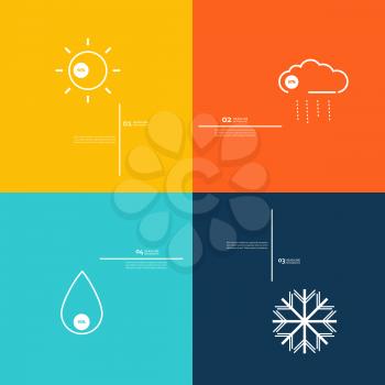 Icons indicate weather clear, cloudy, rain, snow.