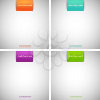 Set of simple backgrounds with colored dies, eps.