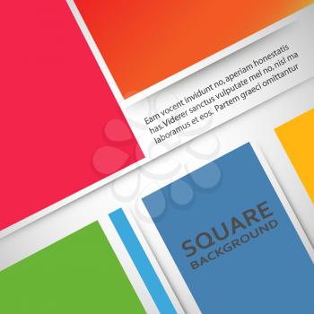 Large colored boxes with blank space for text.