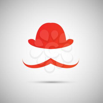 vector red hat on a white background.