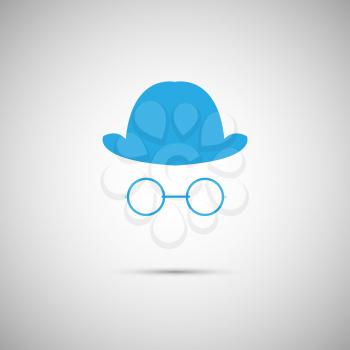 vector blue hat on a white background.