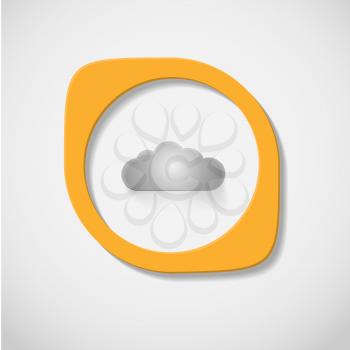 vector gray cloud on a white background.