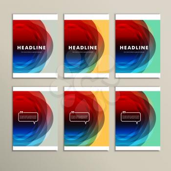 Set of banners for design in abstract style.