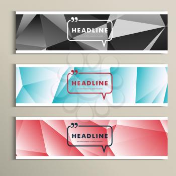 Set of banner for design in abstract style.
