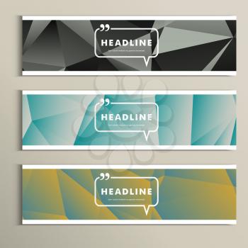 Set of banner for design in abstract style.