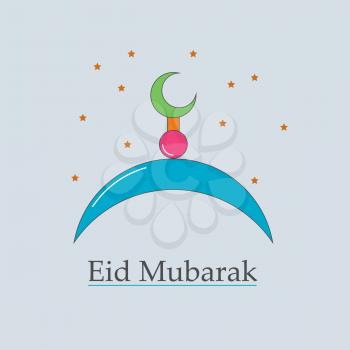 Vector symbol of the Muslim Eid Mubarak.