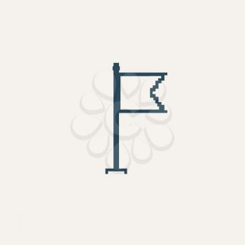 Simple stylish pixel icon flag. Vector design.
