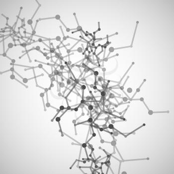 Abstract vector network on a light background.