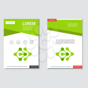 Vector template brochures pattern with abstract figures.