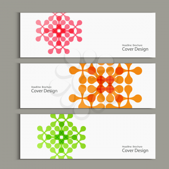 Vector pattern with abstract figures banners.