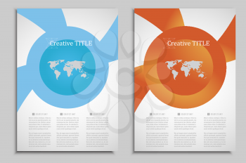 Circle geometric design Vector brochures template for presentations, covers, books and business documents.