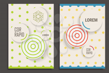 Brochure design template circles
