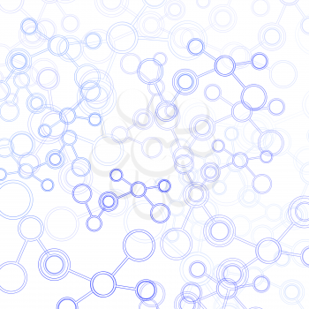 Vector abstract background with molecule structure. Science connection concept design.