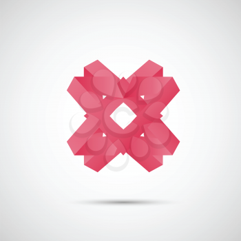 Beautiful color origami creative icon design eps