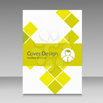 Abstract brochure template design with squares.