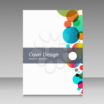 Abstract color circles. Cover design template.