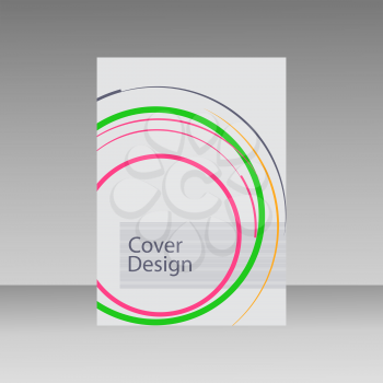 Abstract line circle design brochure template.