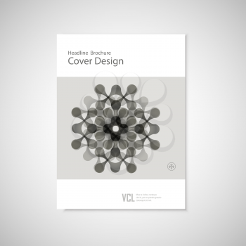 Vector brochure with abstract figures. Modern connect pattern.