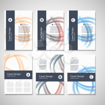 Brochure business template. Abstract vector background Wave design for your cover, book, magazine or presentation.
