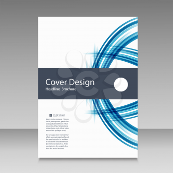 Abstract line brochure design.