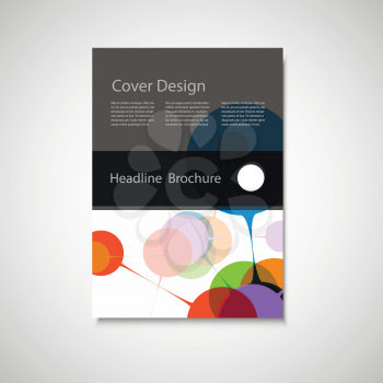 Abstract bright simple technology brochure template. Connection structure.