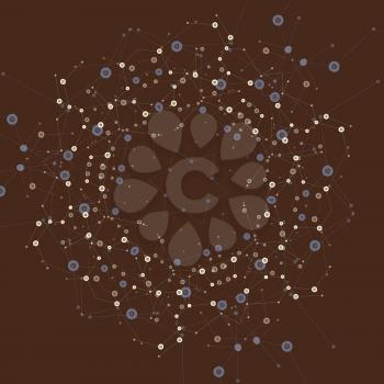 Abstract idea design in connect style. Vector network background.