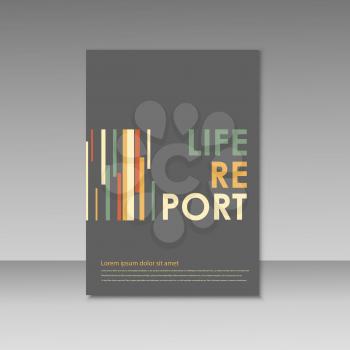 Vector simple brochure design for your report.