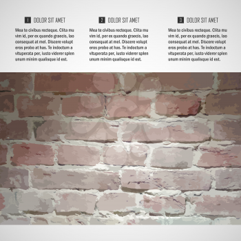 Vector brick wall brochure