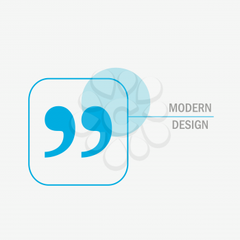 Modern vector design with quote text bubble.