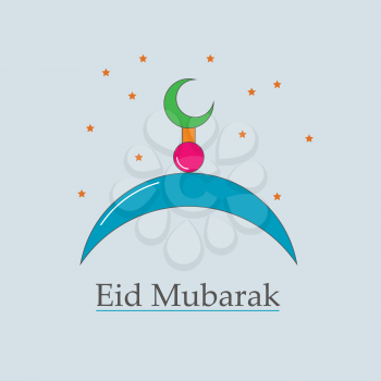 Vector symbol of the Muslim Eid Mubarak.