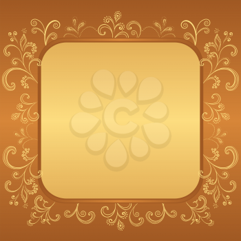 Abstract background with a symbolical flowers and contours. Vector