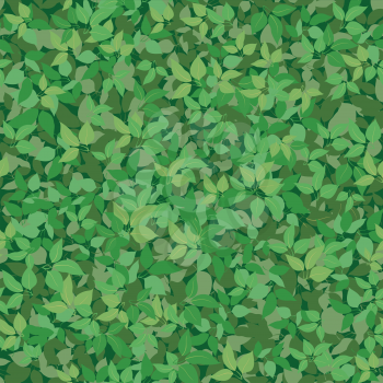 Seamless background, pattern of lilac green leaves. Vector