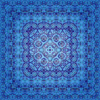 Seamless Background with Abstract Blue Tile Pattern. Eps10, Contains Transparencies. Vector