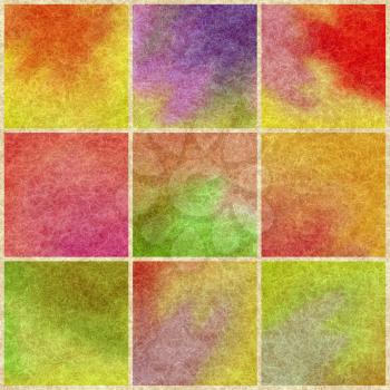 Set abstract colored artistic backgrounds.  Hand draw on wool mohair