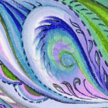 Abstract artistic background. Picture, pastel, hand-draw on paper