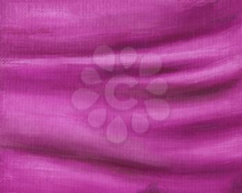Picture, background of lilac cloth. Hand draw painting, oil paints on a canvas