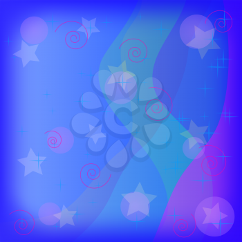 Abstract vector background for a holiday: lines and stars on dark blue and violet. Eps10, contains transparencies. Vector