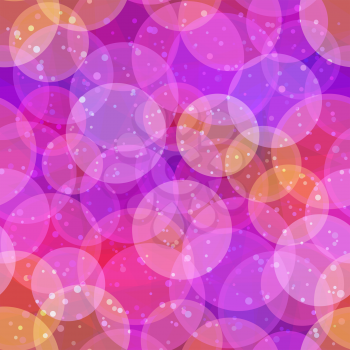 Seamless Abstract Background, Colorful Geometrical Figures, Circles and Rings. Eps10, Contains Transparencies. Vector