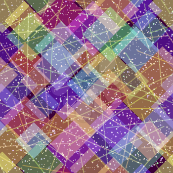 Seamless Background, Abstract Tile Pattern, Colorful Geometrical Figures and Lines. Eps10, Contains Transparencies. Vector