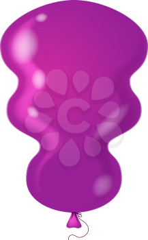 Colorful violet balloon, element for holiday background, isolated, eps10, contains transparencies. Vector