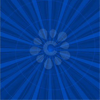 Abstract Color Pattern, Lines and Curves on the Blue Background. Vector