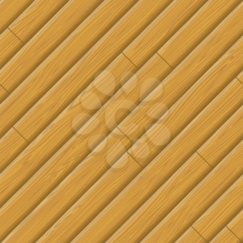 Seamless background, wooden brown parquet with pattern. Vector