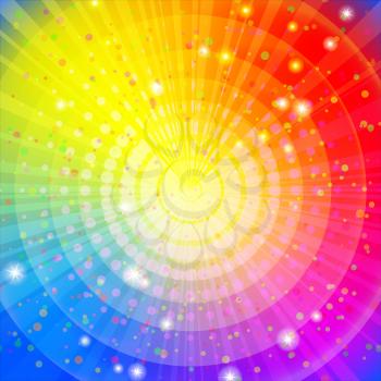 Background design, abstract bright rainbow magic backdrop. Vector eps10, contains transparencies
