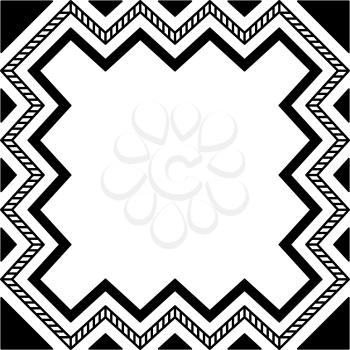 Abstract geometrical monochrome pattern, black and white. Vector
