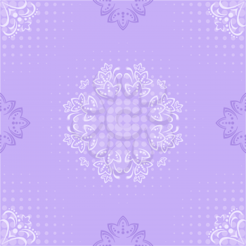 Abstract lilac vector background with a symbolical flower pattern