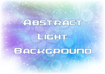 Abstract Blue Background with Light Sparks, Circles and Rays. Eps10, Contains Transparencies. Vector