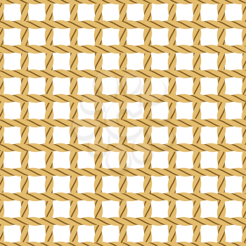 Seamless Background with Rope, in Shape of Grid, Isolated on White. Tile Pattern for Your Background. Vector